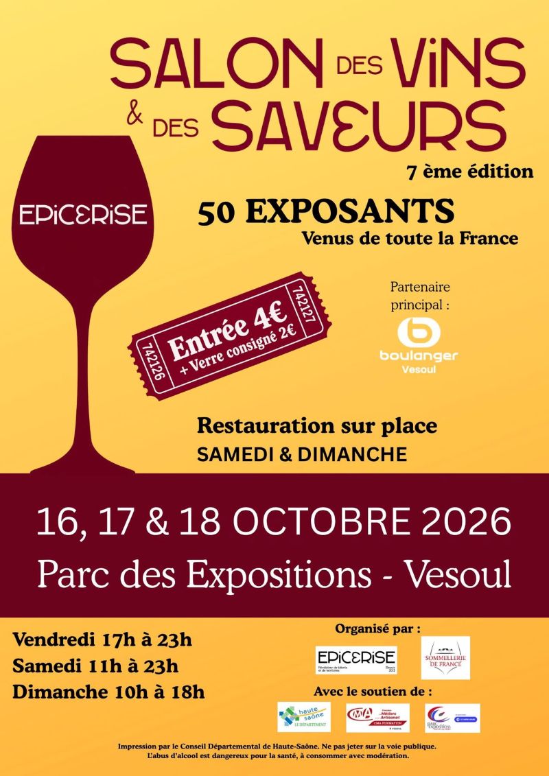 SALON DES VINS & DES SAVEURS Vesoul parcexpo70